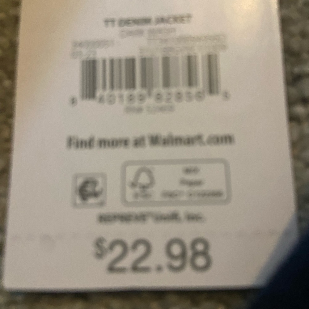 Time and Tru Dark Blue Denim Jean Jacket - Picture 7 of 7